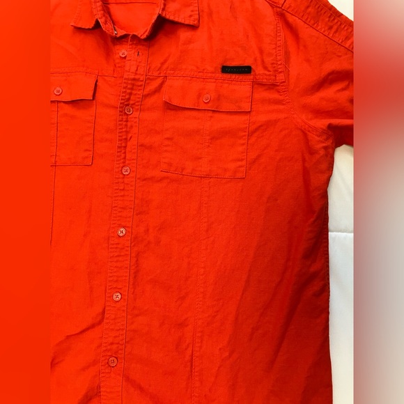 Sean John men’s linen shirt XL bright orange - Picture 6 of 7